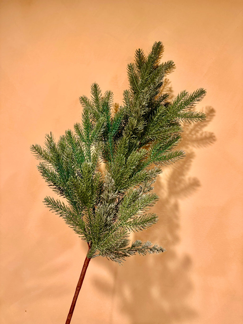 Faux Noble Pine Branch – Realistic Evergreen Stem, Holiday Arrangement