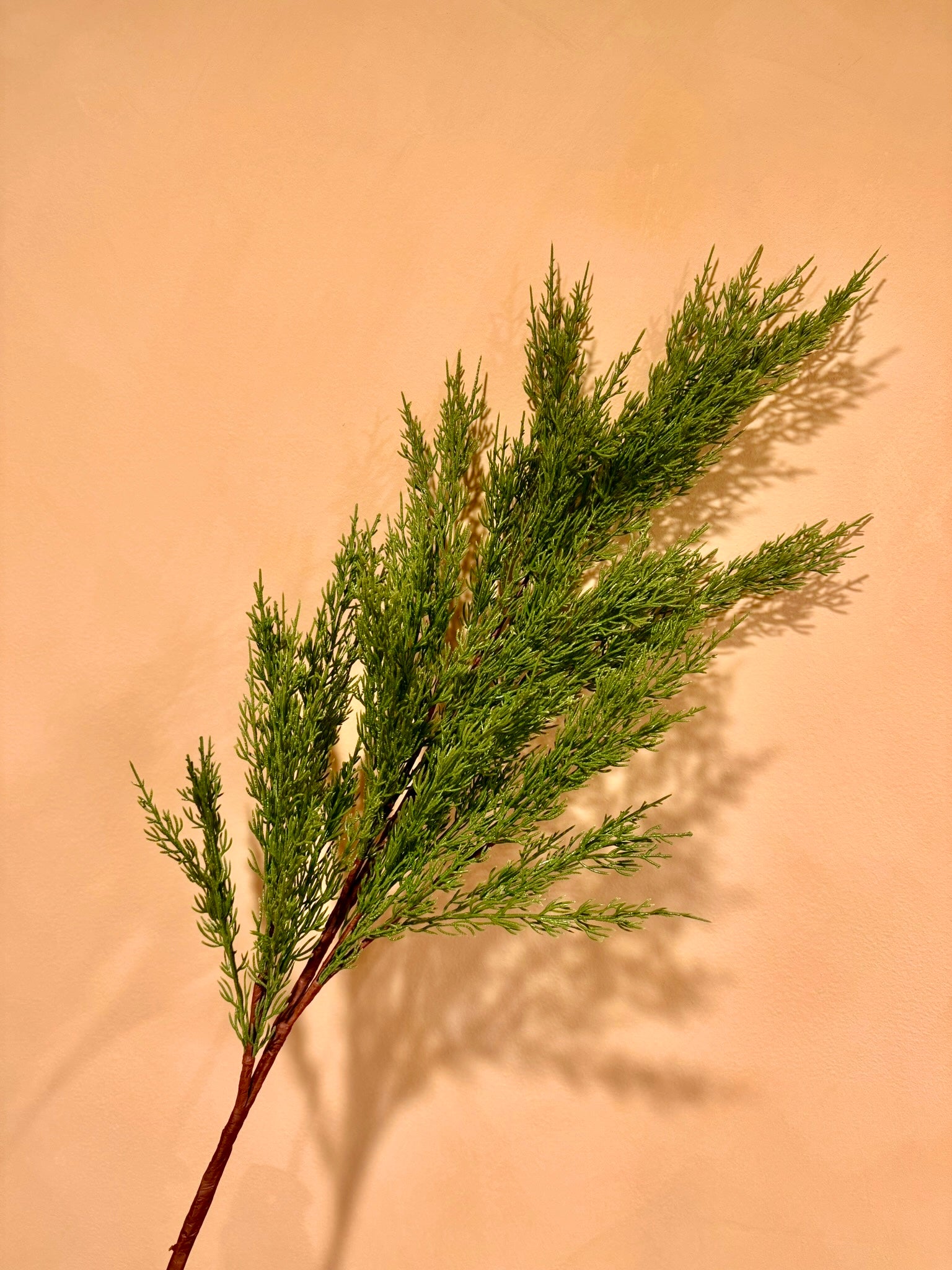 Faux Winter Cedar Branch – Realistic Evergreen Stem for Holiday & Winter Decor | Designer Soft-Touch Greenery by JD Home + Holiday