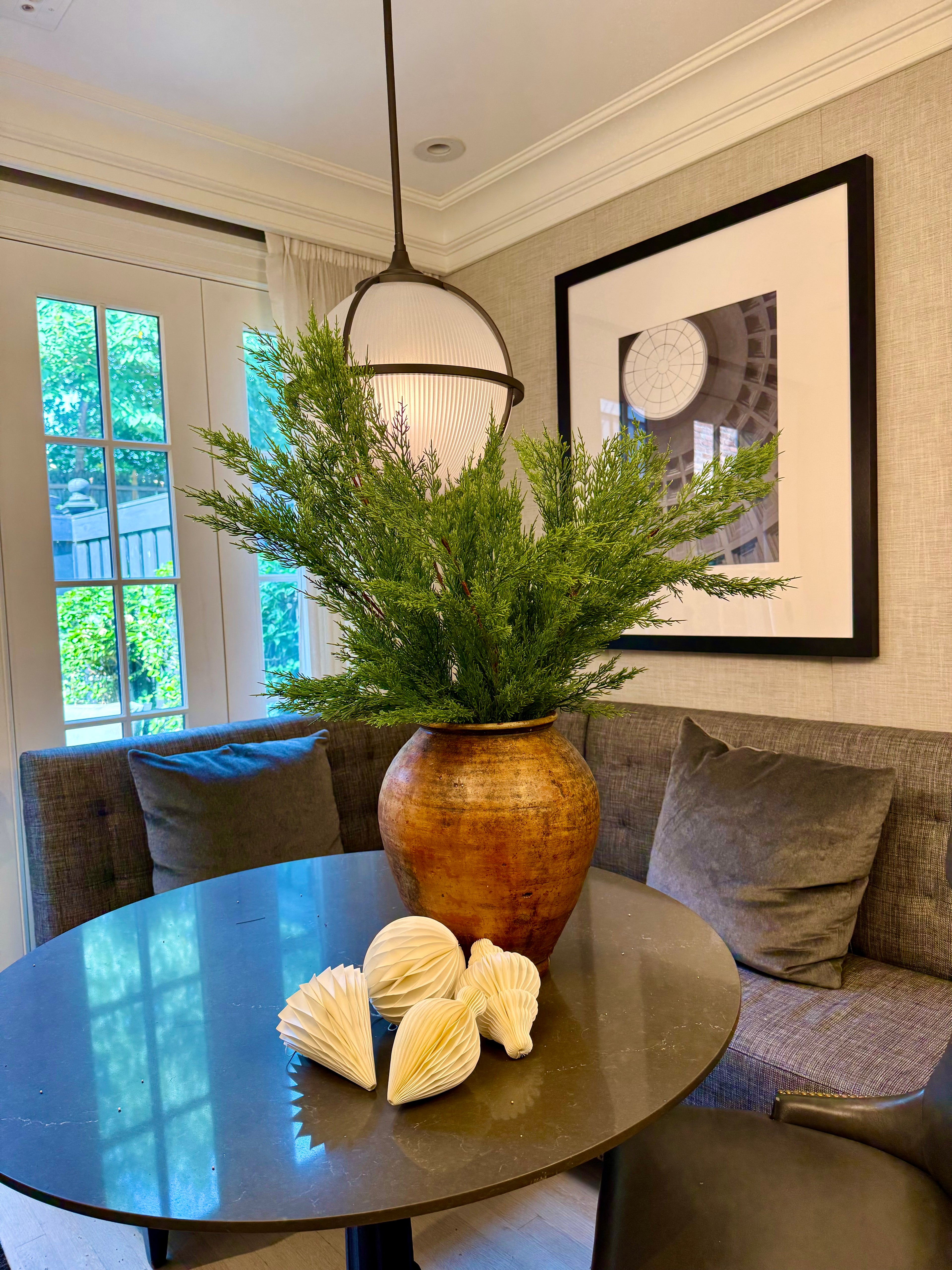 Faux Winter Cedar Branch – Realistic Evergreen Stem for Holiday & Winter Decor | Designer Soft-Touch Greenery by JD Home + Holiday