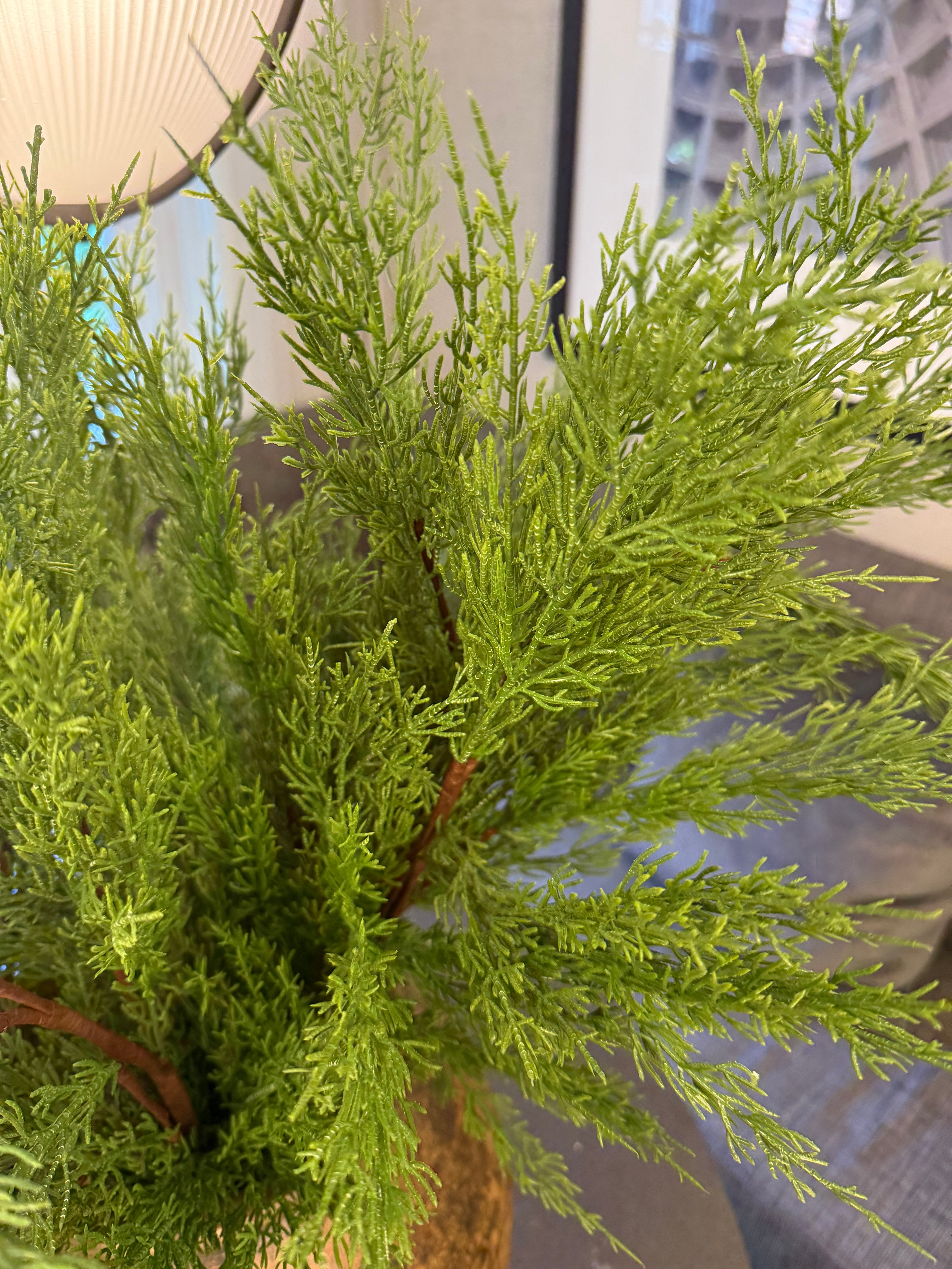 Faux Winter Cedar Branch – Realistic Evergreen Stem for Holiday & Winter Decor | Designer Soft-Touch Greenery by JD Home + Holiday