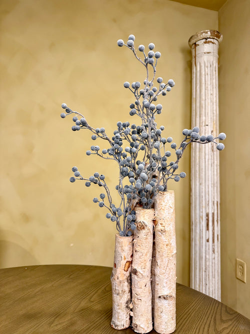 Faux Frosted Berry Stem – Winter White Holiday Branch for Arrangements & Styling | Snow-Dusted Designer Decor by JD Home + Holiday