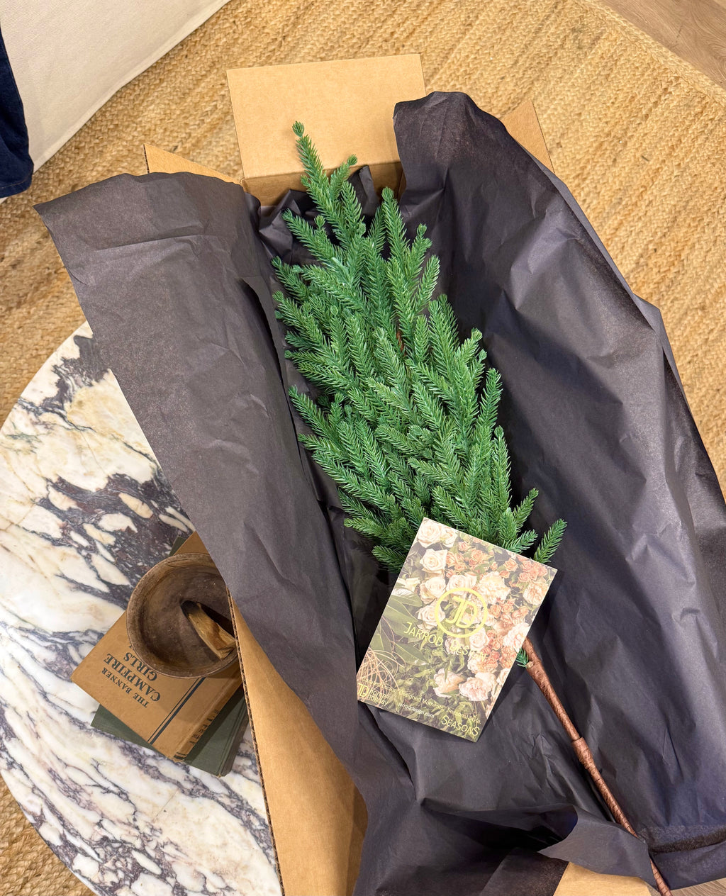 Faux Western Pine Branch – 40.5" Long Needle Evergreen Stem