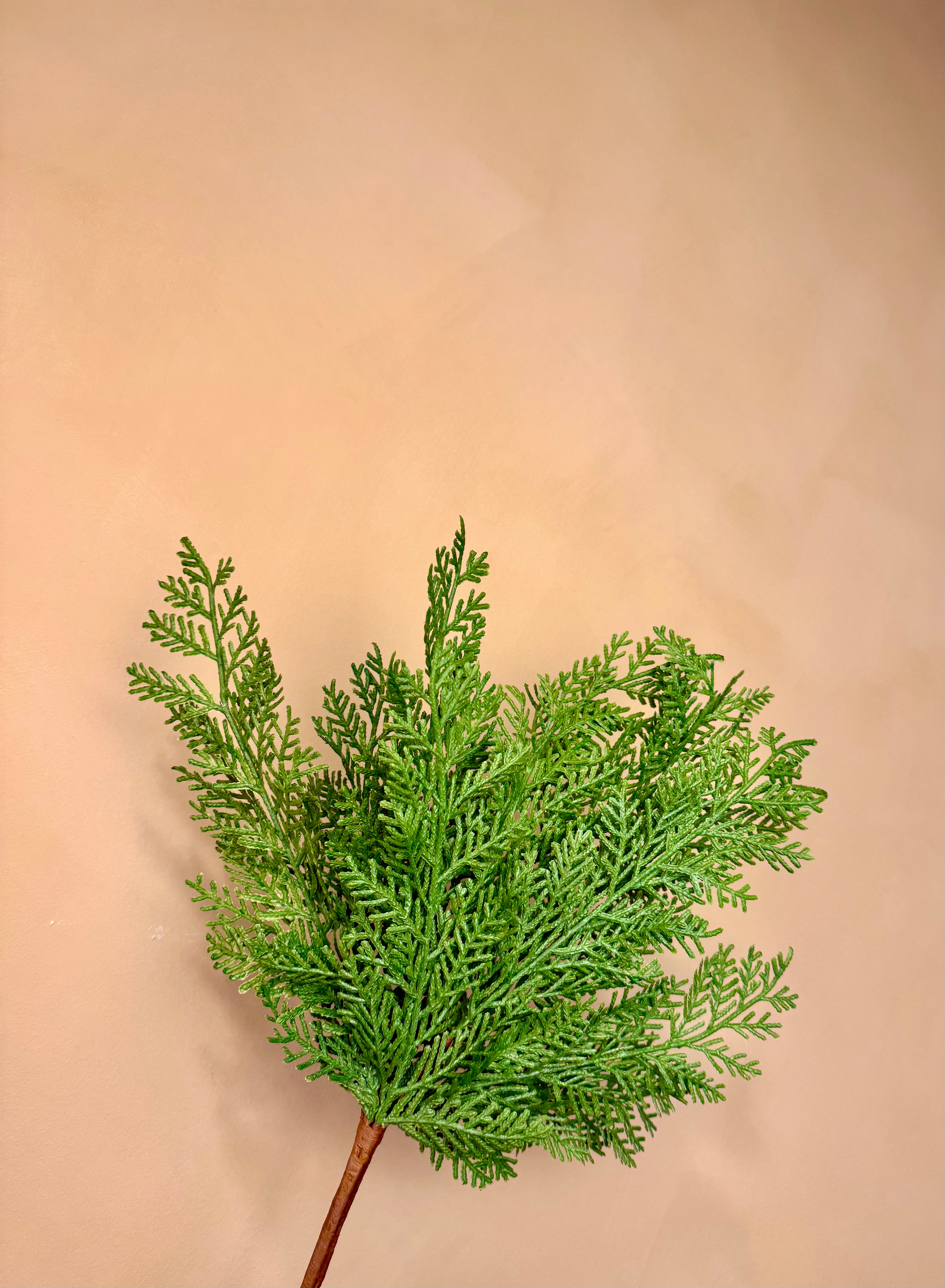 Faux Incense Cedar Branch – Golden-Tipped Soft-Touch Evergreen Stem for Holiday Arrangements, Mantels & Seasonal Décor by JD Home + Holiday