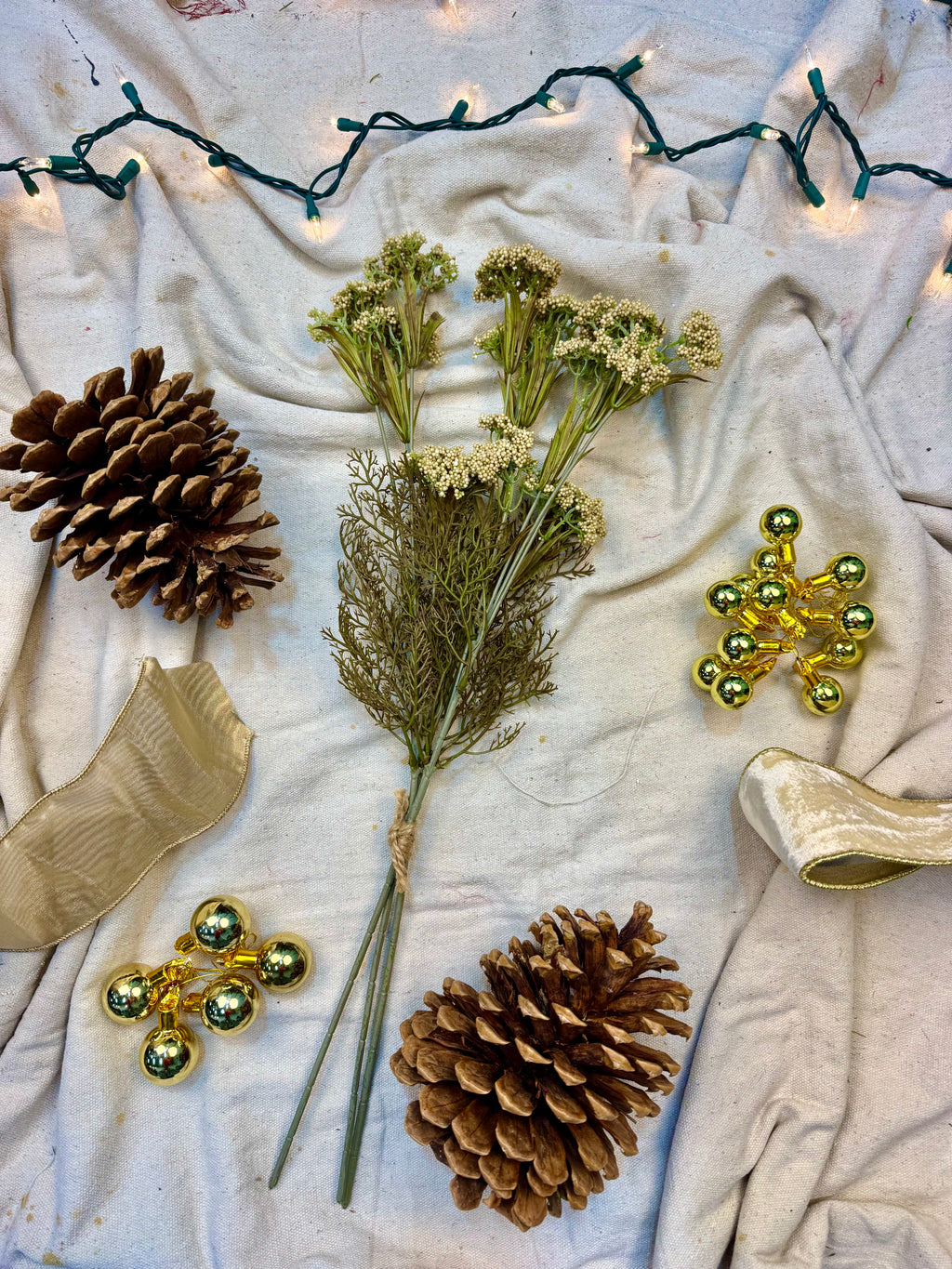 Faux Tan Yarrow Stem – 23" Neutral Artificial Floral Arrangement