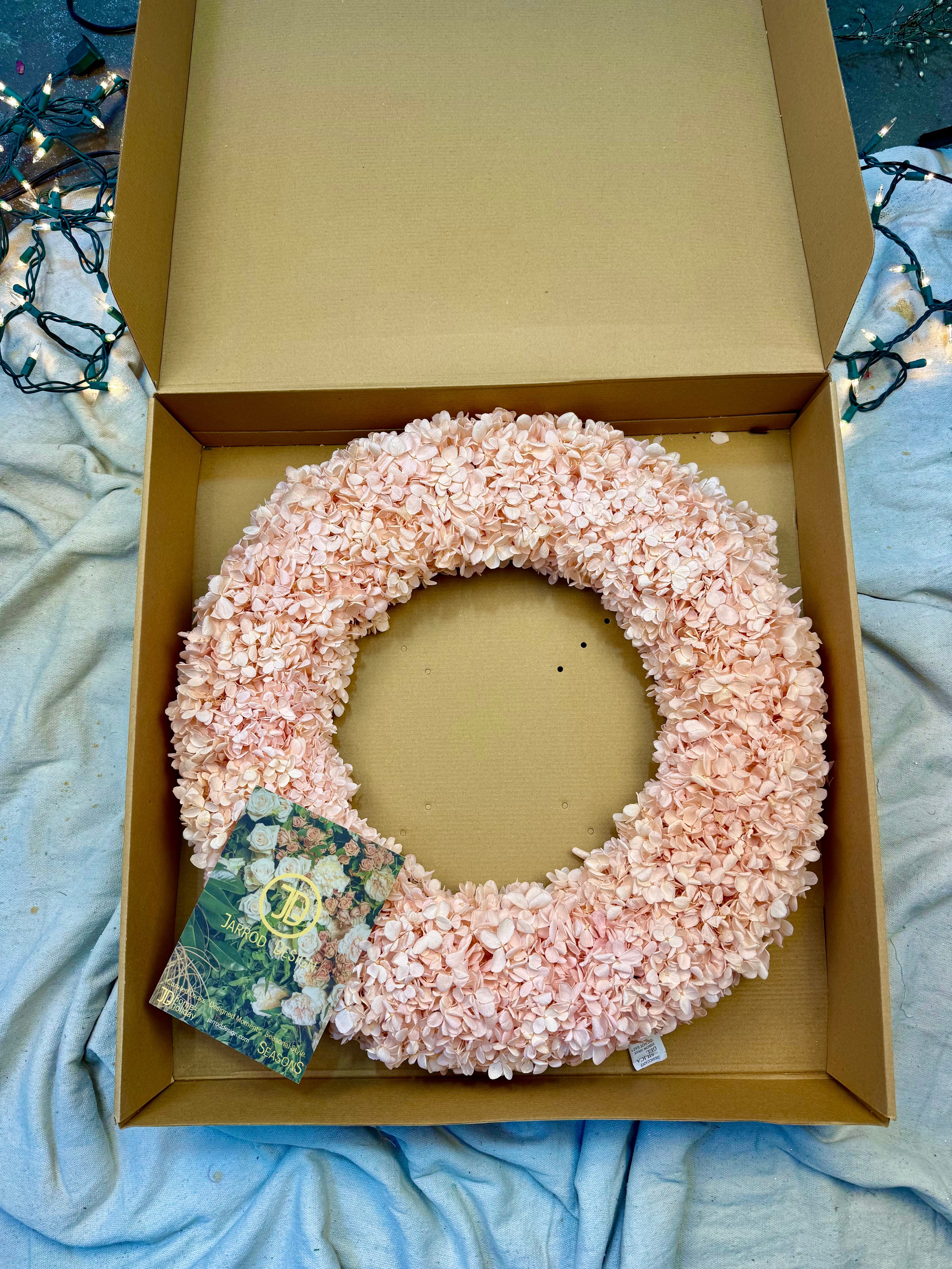 Premium Pink Wreath – Handcrafted Faux Floral Wreath for Front Door, Nursery, Weddings & Seasonal Décor | JD Home + Holiday