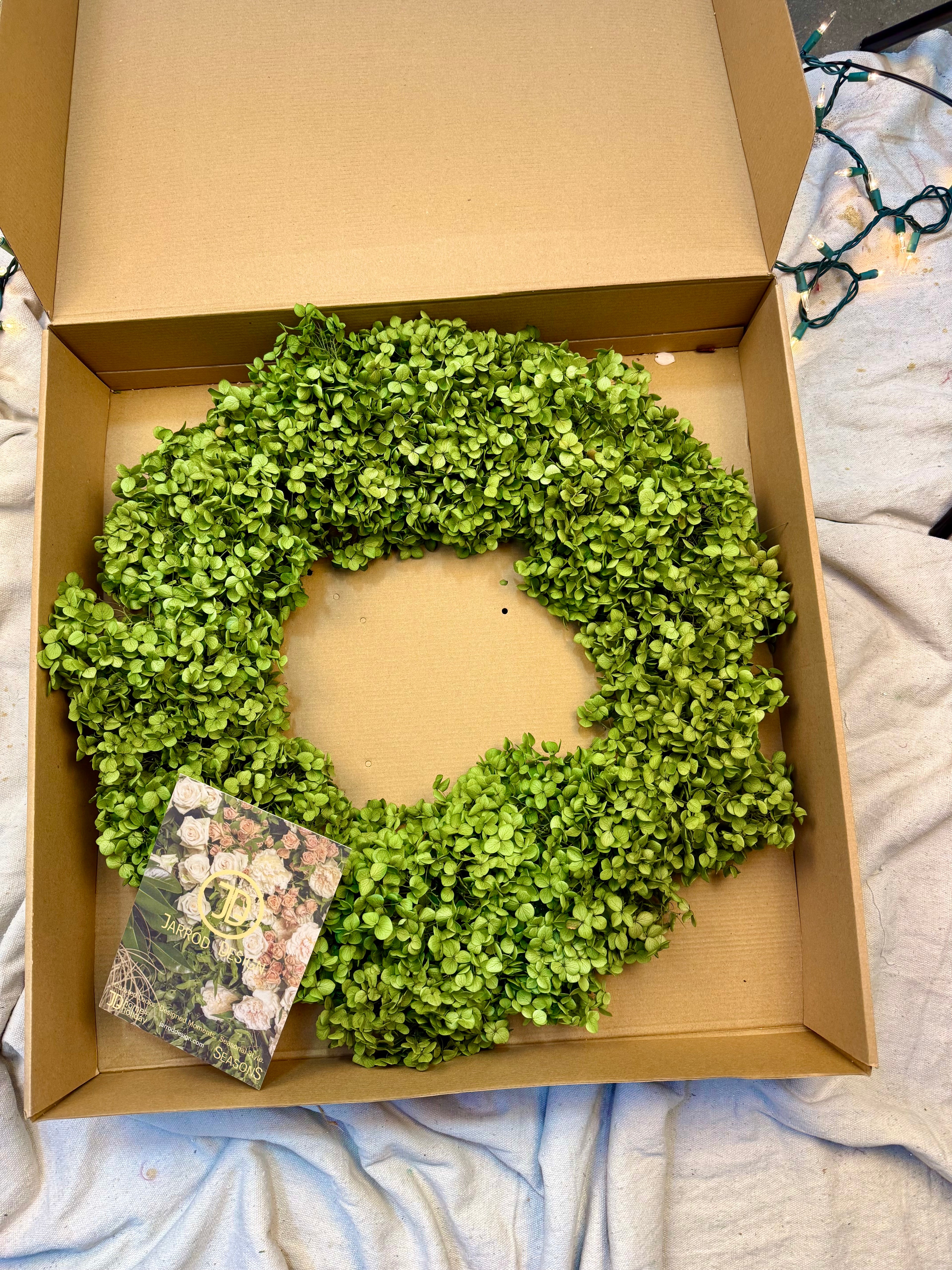 Premium Greenery Wreath – Timeless Faux Green Wreath for Front Door, Mantel & Everyday Décor | JD Home + Holiday