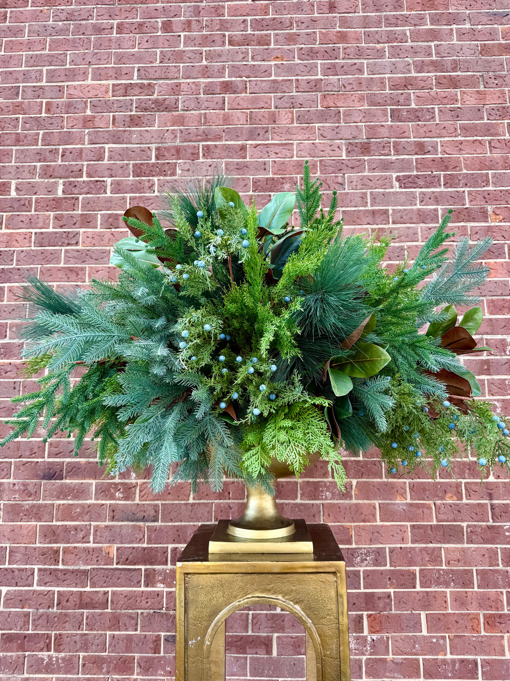 Faux Winter Cedar Branch – Realistic Evergreen Stem for Holiday & Winter Decor | Designer Soft-Touch Greenery by JD Home + Holiday