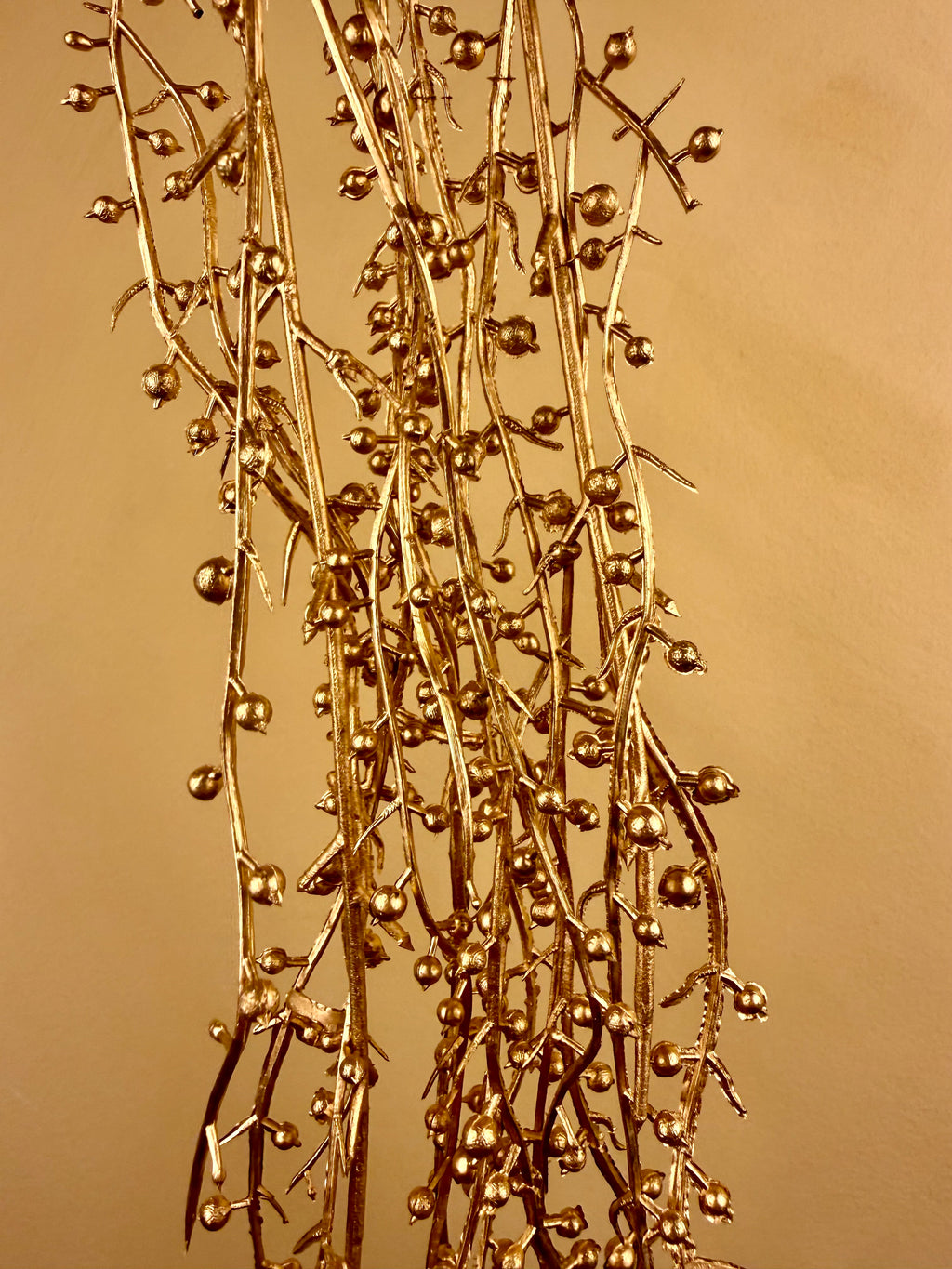 Faux Gold Metallic Berry Stem – Elegant Holiday Arrangement Accent | Designer Winter Greenery by JD Home + Holiday